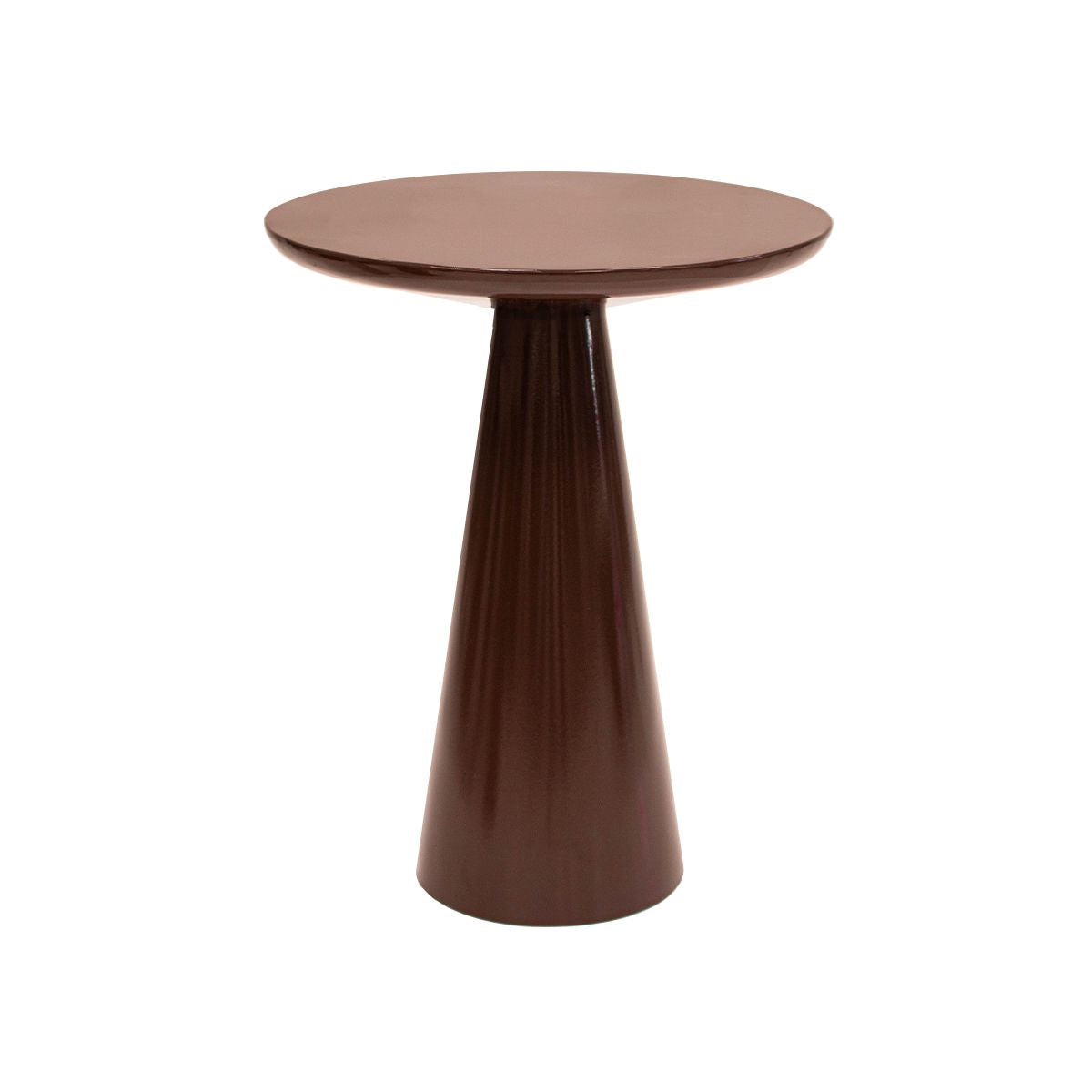 Beistelltisch – Metall Material, Glänzende Oberfläche, Braune Farbe - Lea | Kick Collection