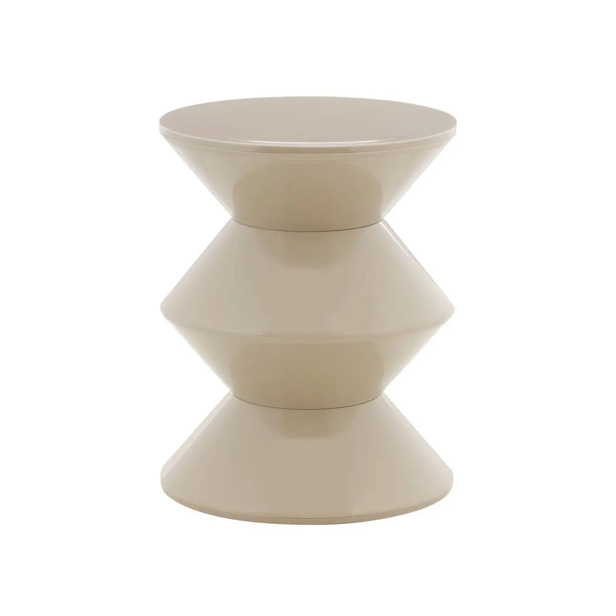 Beistelltisch – Kunststoff Material, Organisches Design, Beige Farbe - Lotus | Kick Collection