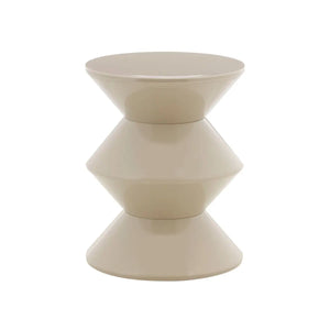 Beistelltisch – Kunststoff Material, Organisches Design, Beige Farbe - Lotus | Kick Collection