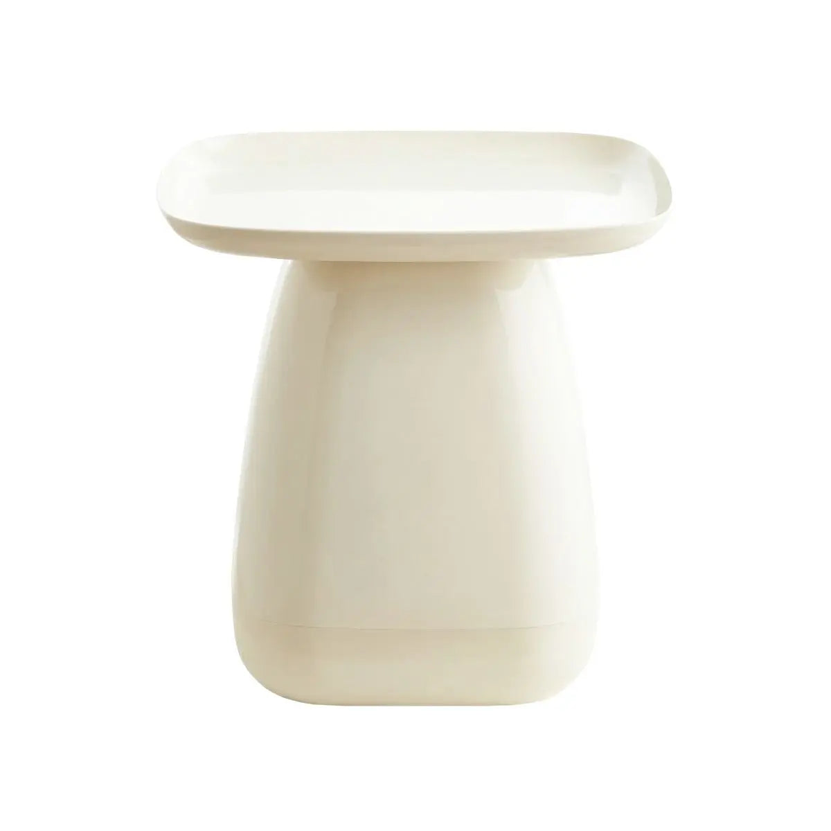 Beistelltisch – Kunststoff Material, Rundes Design, Elfenbein Farbe - Nima | Kick Collection