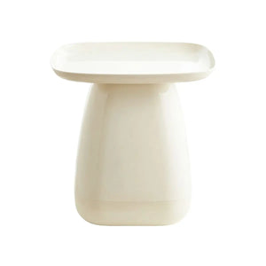Beistelltisch – Kunststoff Material, Rundes Design, Elfenbein Farbe - Nima | Kick Collection