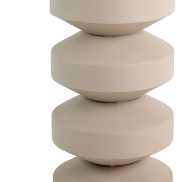 Beistelltisch – Skulpturales Design, Beiges Metall, Runde Form - Nio | Kick Collection