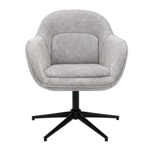 Relaxsessel – Texture Stoff, Drehfunktion Gestell, Graue Farbe - Lux | Kick Collection