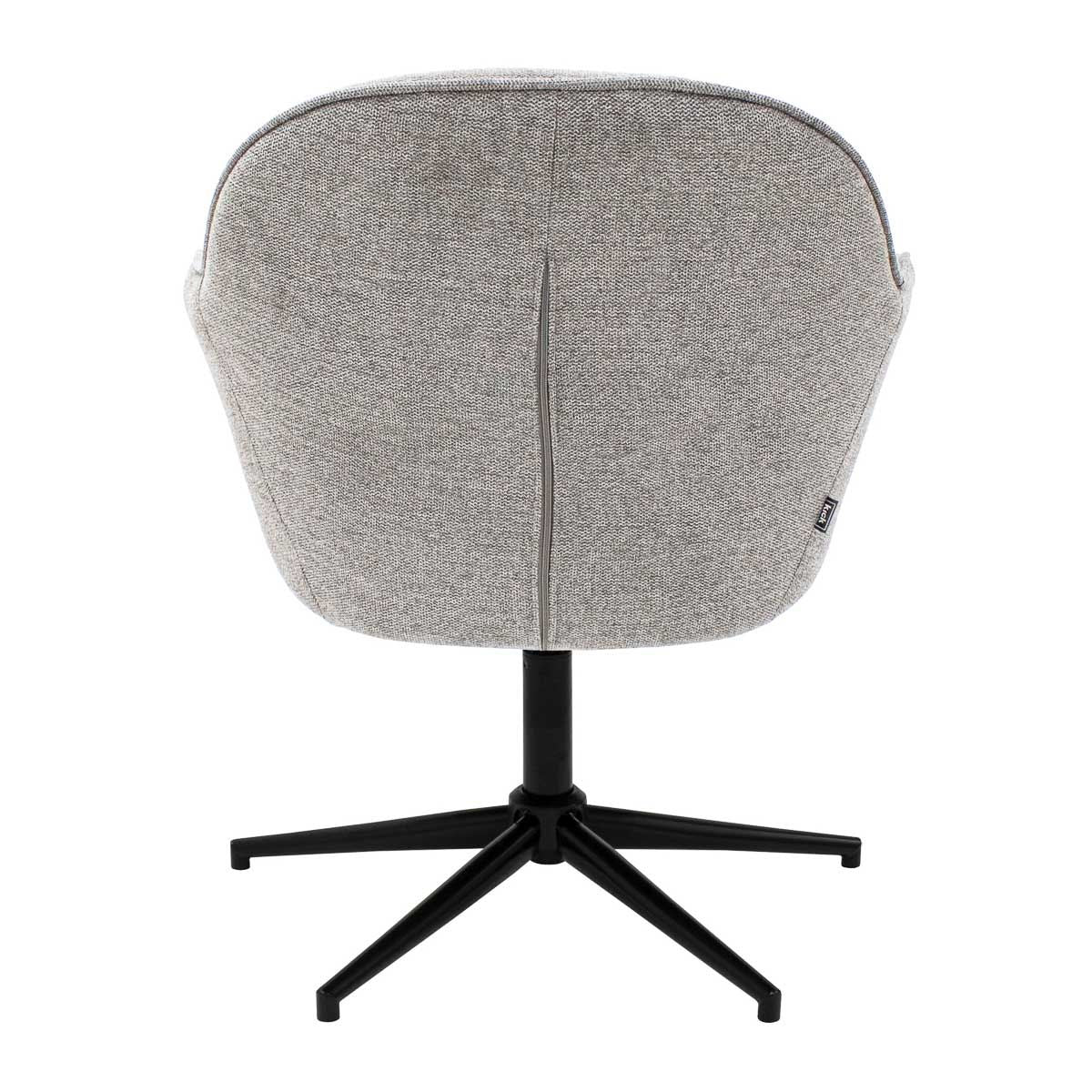 Relaxsessel – Texture Stoff, Drehfunktion Gestell, Graue Farbe - Lux | Kick Collection
