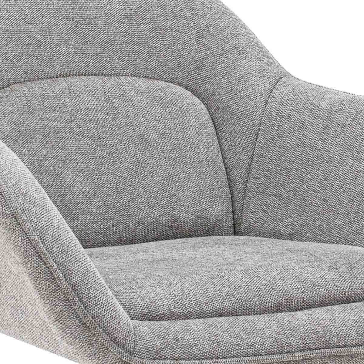 Relaxsessel – Texture Stoff, Drehfunktion Gestell, Graue Farbe - Lux | Kick Collection