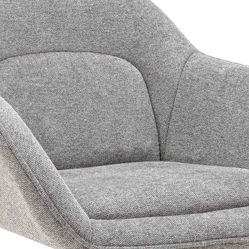 Relaxsessel – Texture Stoff, Drehfunktion Gestell, Graue Farbe - Lux | Kick Collection