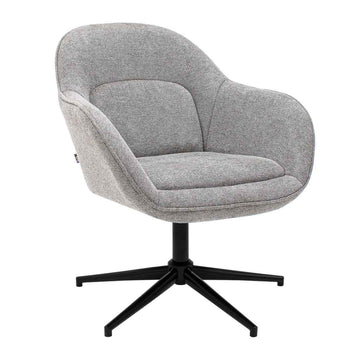 Relaxsessel – Texture Stoff, Drehfunktion Gestell, Graue Farbe - Lux | Kick Collection