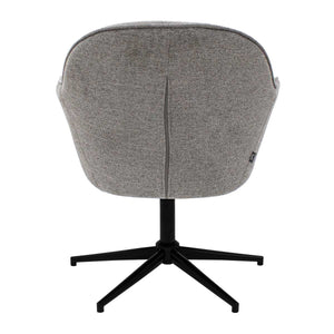 Relaxsessel – Texture Stoff, Drehfunktion Gestell, Dunkelgraue Farbe - Lux | Kick Collection