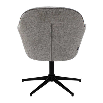 Relaxsessel – Texture Stoff, Drehfunktion Gestell, Dunkelgraue Farbe - Lux | Kick Collection