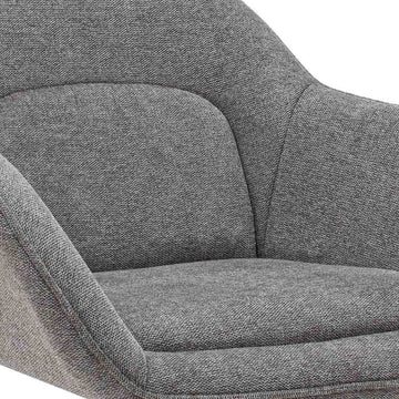 Relaxsessel – Texture Stoff, Drehfunktion Gestell, Dunkelgraue Farbe - Lux | Kick Collection