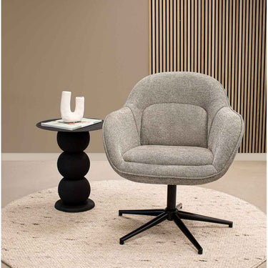 Sessel Gepolsterter Strukturstoff & 360 - Grad - Metallgestell – Lux | Kick Collection - Esszett Luxury | Stilvolles Wohnen mit Charakter
