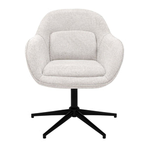 Swivel chair – textured fabric, quilted backrest, 360° rotatable – Lux | Kick Collection