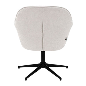 Swivel chair – textured fabric, quilted backrest, 360° rotatable – Lux | Kick Collection