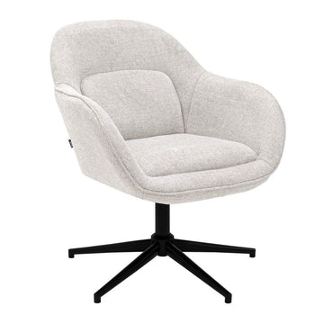 Relaxsessel – Texture Stoff, Drehfunktion Gestell, Champagne Farbe - Lux | Kick Collection