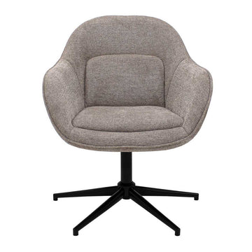 Relaxsessel – Texture Stoff, Drehfunktion Gestell, Taupe Farbe - Lux | Kick Collection