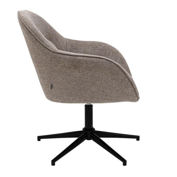Relaxsessel – Texture Stoff, Drehfunktion Gestell, Taupe Farbe - Lux | Kick Collection
