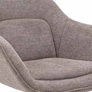 Relaxsessel – Texture Stoff, Drehfunktion Gestell, Taupe Farbe - Lux | Kick Collection