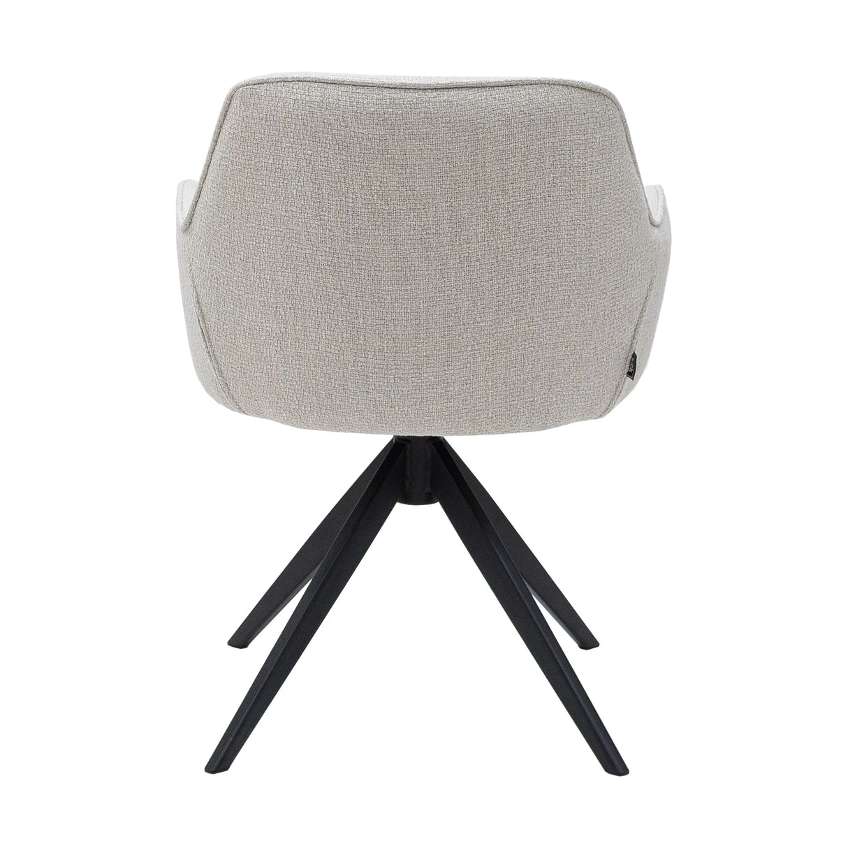 Esszimmerstuhl – Weiße Farbe, Grober Texturstoff, 360° Drehfunktion - Arne | Kick Collection