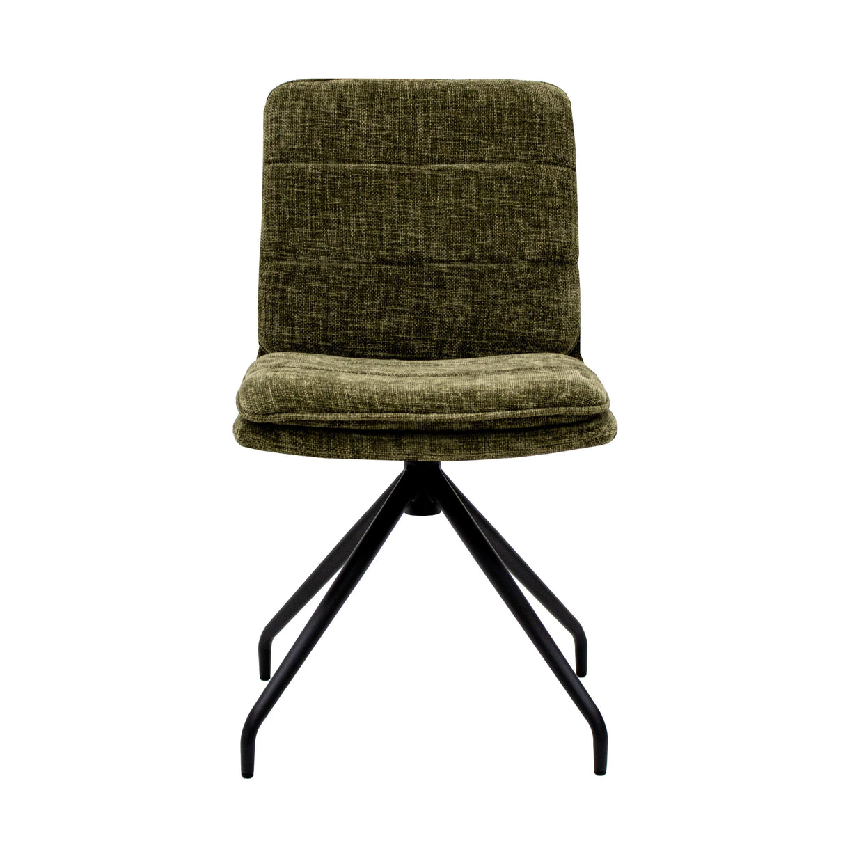 Esszimmerstuhl – Grüne Farbe, Texturstoff, 360° Drehfunktion - Aron | Kick Collection