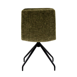 Esszimmerstuhl – Grüne Farbe, Texturstoff, 360° Drehfunktion - Aron | Kick Collection