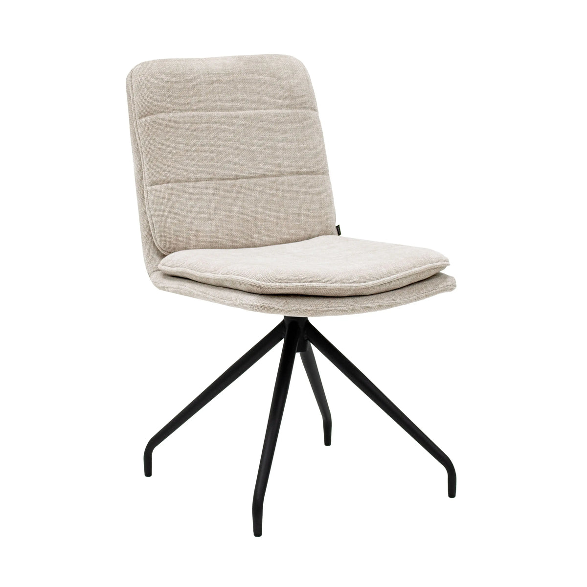 Esszimmerstuhl – Champagner Farbe, Texturstoff, 360° Drehfunktion - Aron | Kick Collection