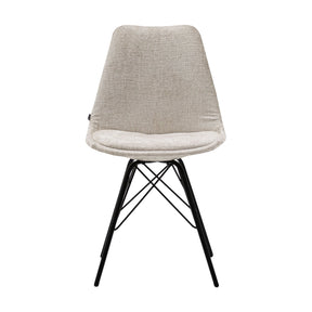 Esszimmerstuhl Weicher Strukturstoff & Modernes schwarzes Metallgestell – Bren | Kick Collection - Esszett Luxury | Stilvolles Wohnen mit Charakter