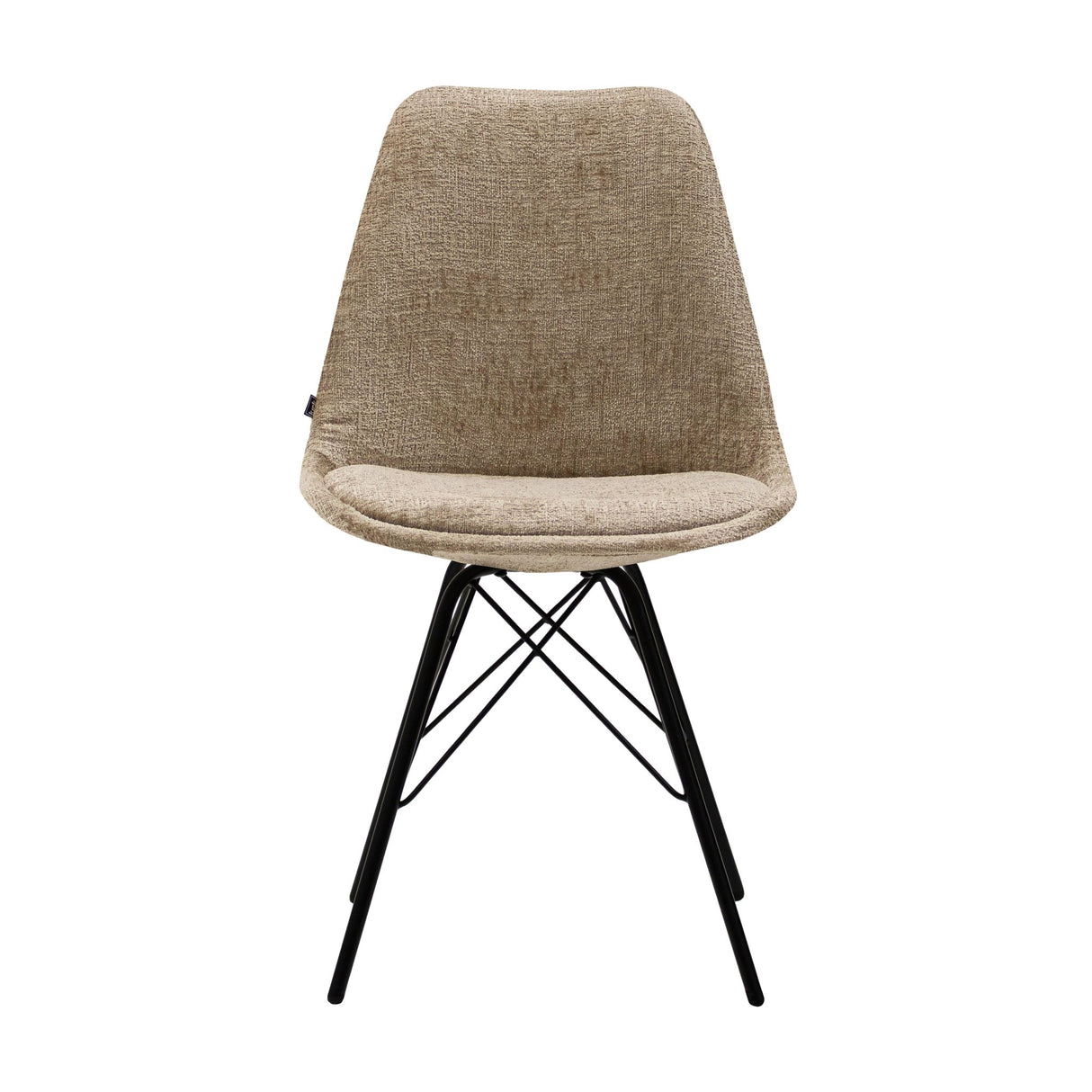 Esszimmerstuhl Weicher Strukturstoff & Modernes schwarzes Metallgestell – Bren | Kick Collection - Esszett Luxury | Stilvolles Wohnen mit Charakter