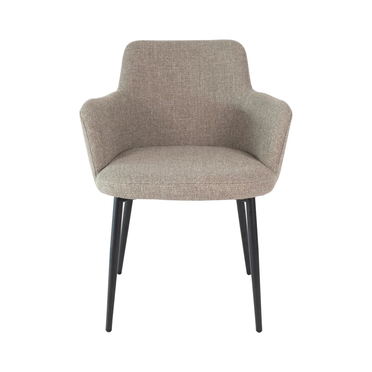 Esszimmerstuhl – Graue Farbe, Texturstoff Bezug, Schwarzes Metallgestell - Emma | Kick Collection