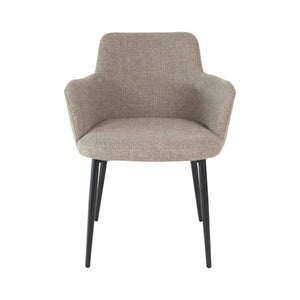Esszimmerstuhl – Graue Farbe, Texturstoff Bezug, Schwarzes Metallgestell - Emma | Kick Collection