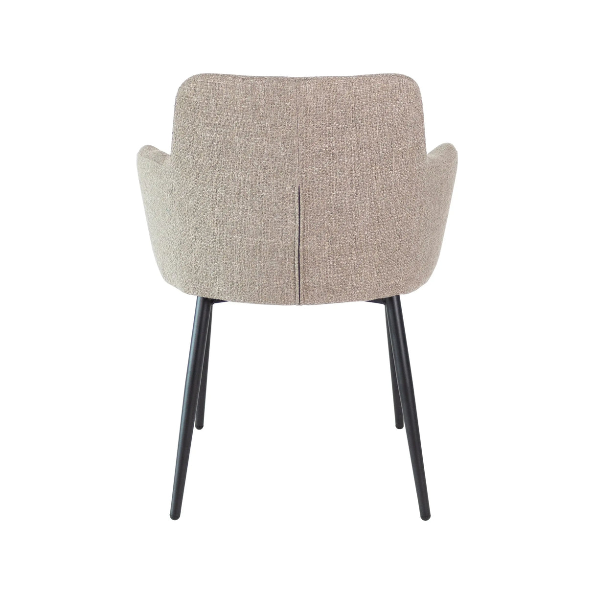 Esszimmerstuhl – Graue Farbe, Texturstoff Bezug, Schwarzes Metallgestell - Emma | Kick Collection