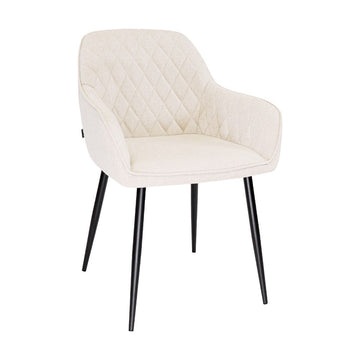 Esszimmerstuhl – Texture Stoff, Rautensteppung, Champagner Farbe - Jip | Kick Collection