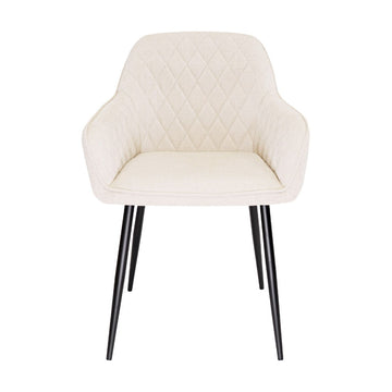 Esszimmerstuhl – Texture Stoff, Rautensteppung, Champagner Farbe - Jip | Kick Collection