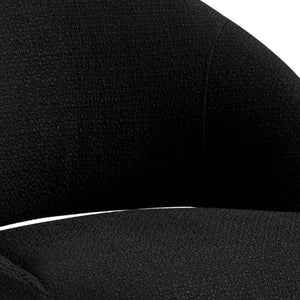 Esszimmerstuhl – Texture Stoff, Rückenöffnung, Schwarze Farbe - Job | Kick Collection