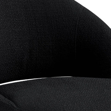 Esszimmerstuhl – Texture Stoff, Rückenöffnung, Schwarze Farbe - Job | Kick Collection