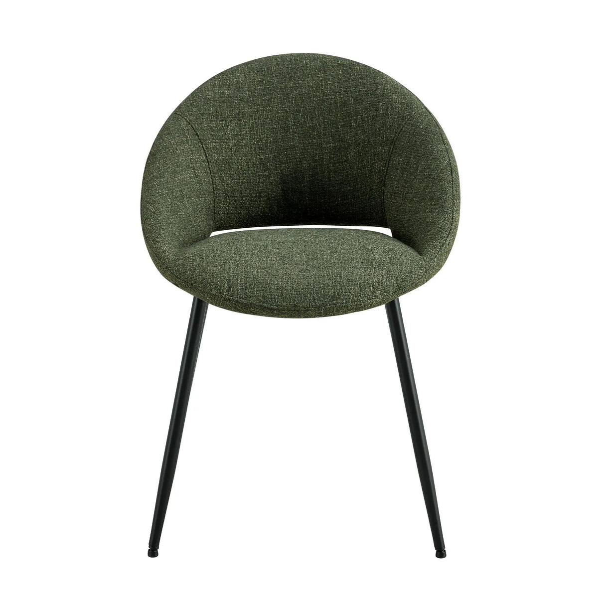 Esszimmerstuhl – Texture Stoff, Rückenöffnung, Grüne Farbe - Job | Kick Collection