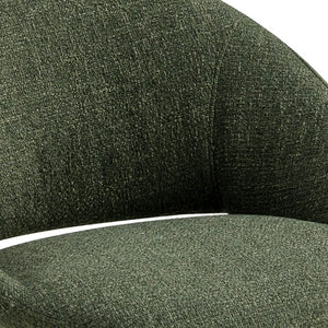 Esszimmerstuhl – Texture Stoff, Rückenöffnung, Grüne Farbe - Job | Kick Collection