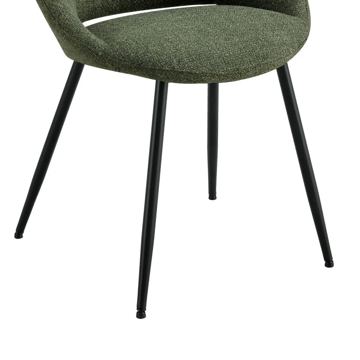 Esszimmerstuhl – Texture Stoff, Rückenöffnung, Grüne Farbe - Job | Kick Collection