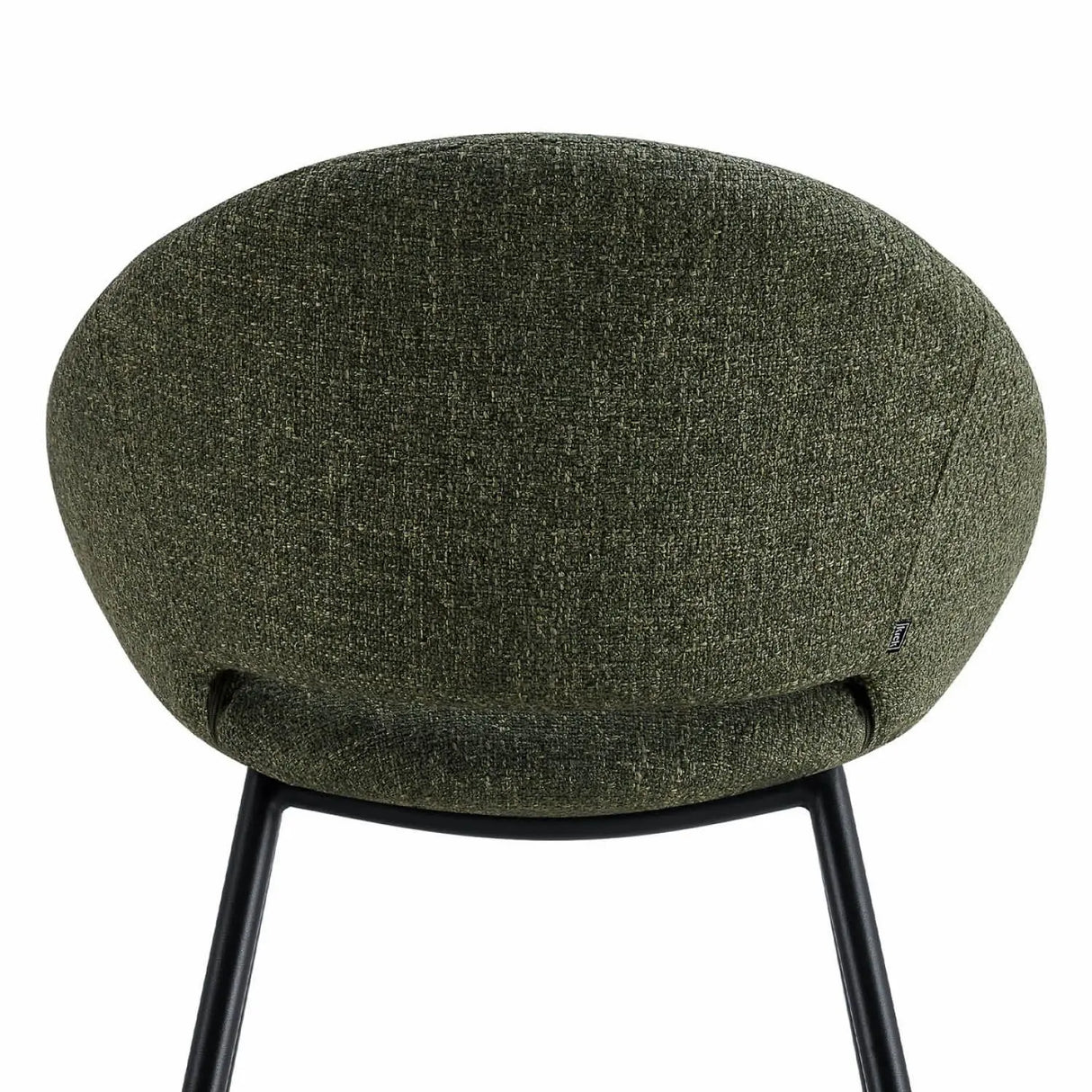 Esszimmerstuhl – Texture Stoff, Rückenöffnung, Grüne Farbe - Job | Kick Collection