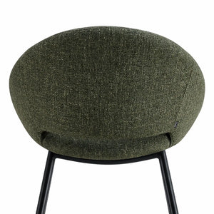 Esszimmerstuhl – Texture Stoff, Rückenöffnung, Grüne Farbe - Job | Kick Collection