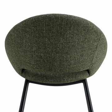 Esszimmerstuhl – Texture Stoff, Rückenöffnung, Grüne Farbe - Job | Kick Collection