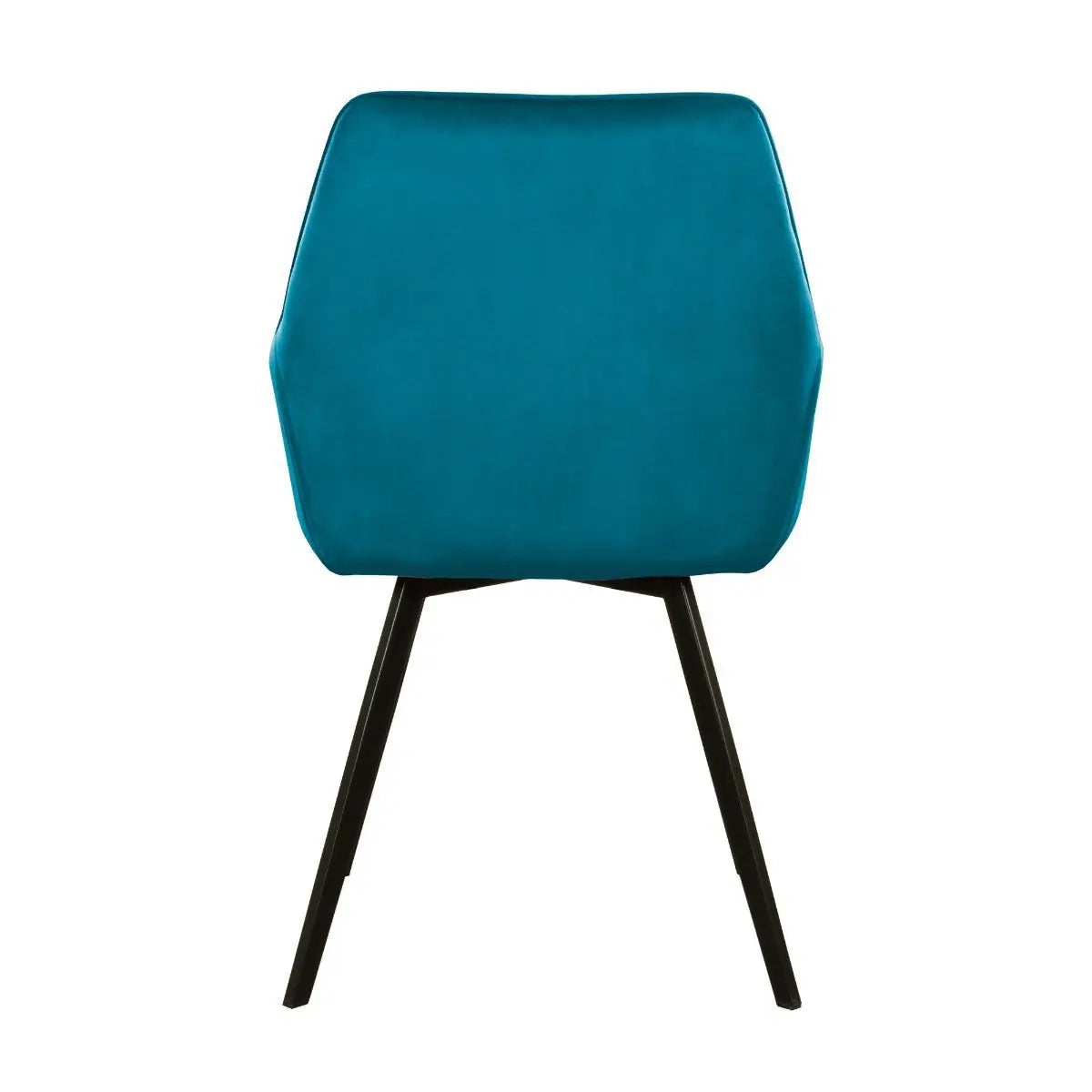 Esszimmerstuhl – Velvet Stoff, Schwarzes Metallgestell, Blaue Farbe - Karl  | Kick Collection
