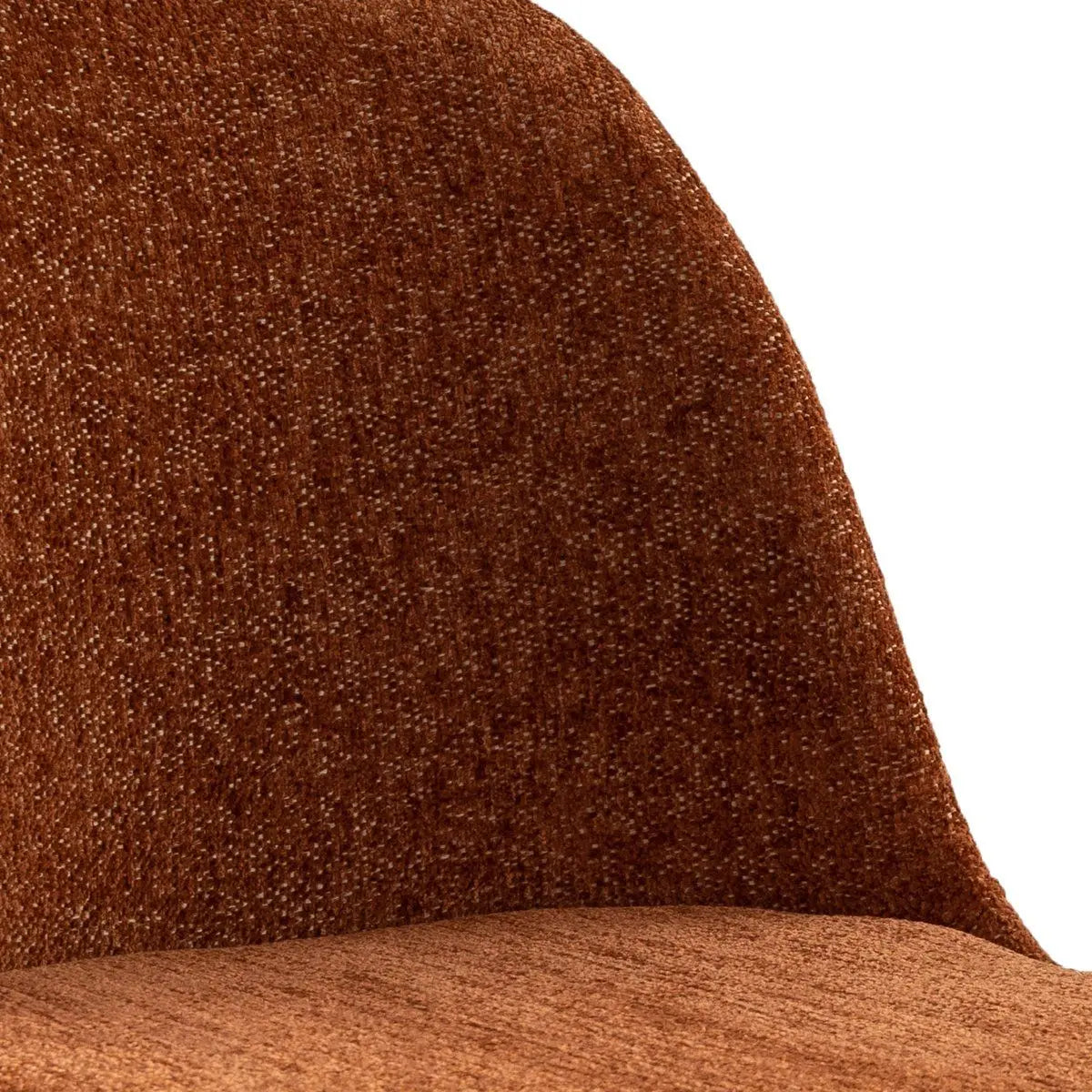 Esszimmerstuhl – Strukturstoff, Schwarzes Metallgestell, Orange Farbe - Lana | Kick Collection