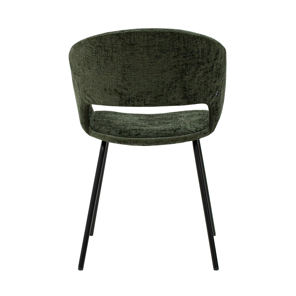 Esszimmerstuhl – Texture Stoff, Metall Gestell, Grüne Farbe - Mette | Kick Collection