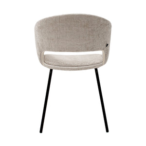 Esszimmerstuhl – Texture Stoff, Metall Gestell, Champagne Farbe - Mette | Kick Collection