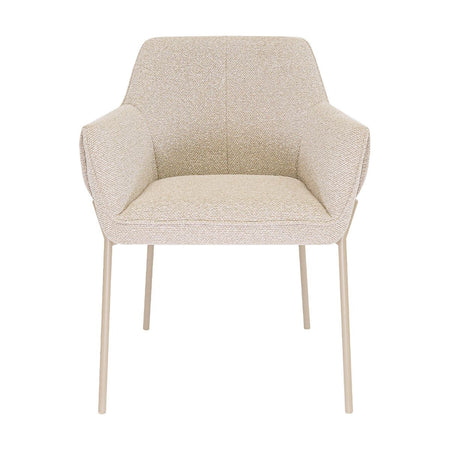Esszimmerstuhl – Texture Stoff, Metall Gestell, Champagne Farbe - Mila | Kick Collection image