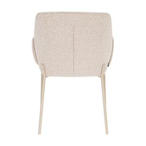 Esszimmerstuhl – Texture Stoff, Metall Gestell, Champagne Farbe - Mila | Kick Collection