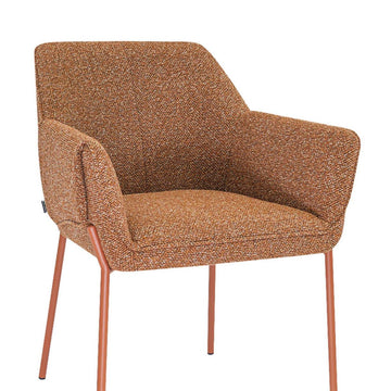 Esszimmerstuhl – Texture Stoff, Metall Gestell, Terra Farbe - Mila | Kick Collection