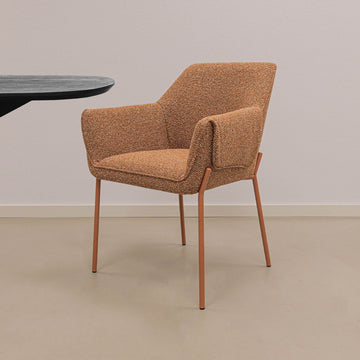 Esszimmerstuhl – Texture Stoff, Metall Gestell, Terra Farbe - Mila | Kick Collection