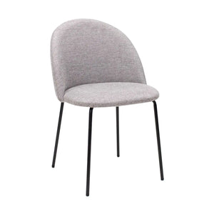 Esszimmerstuhl – Strukturstoff Bezug, Metall Gestell, Graue Farbe - Noa | Kick Collection