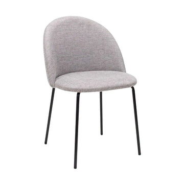 Esszimmerstuhl – Strukturstoff Bezug, Metall Gestell, Graue Farbe - Noa | Kick Collection